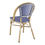 Thumbnail: French Bistro Blue and White Teslin Chair