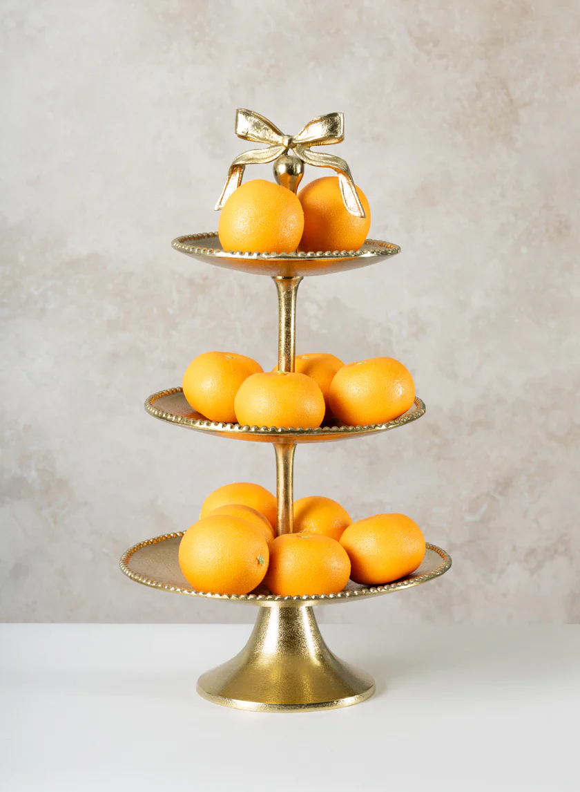 Thumbnail: 21in Tall Atelier 3 Tier Gold Display Metal Stand