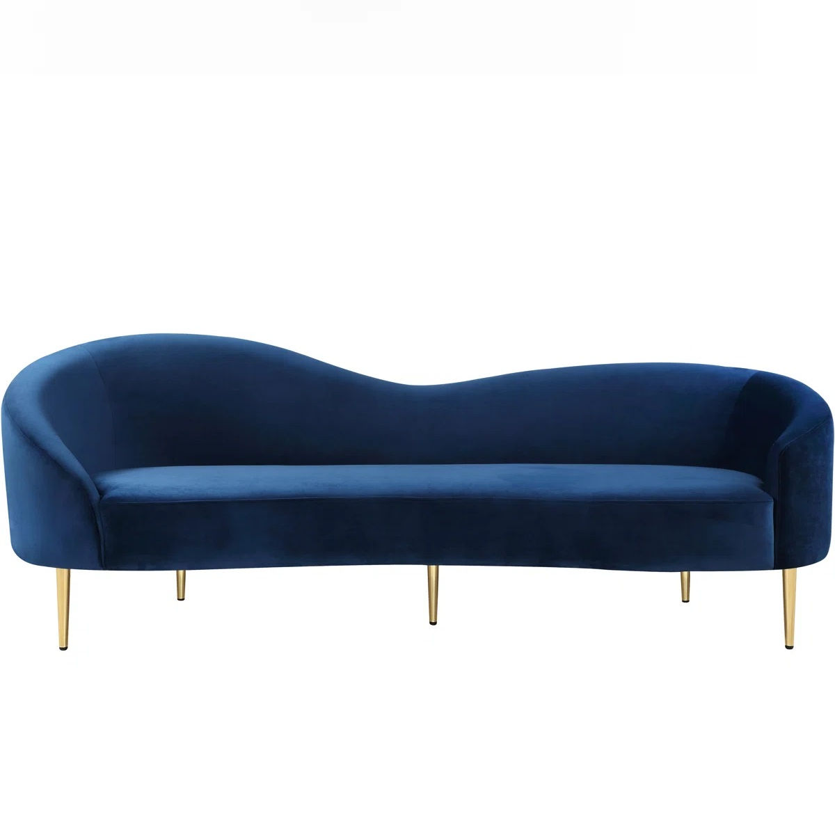 Shurtz Velvet Sofa - Navy Blue