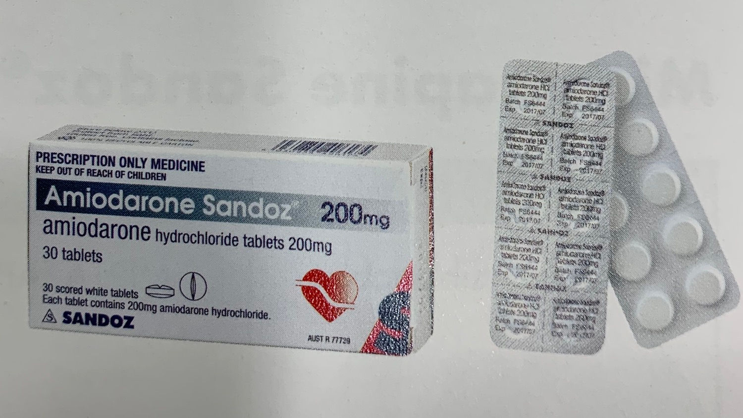 Amiodarone 20mg 30粒 sandoz