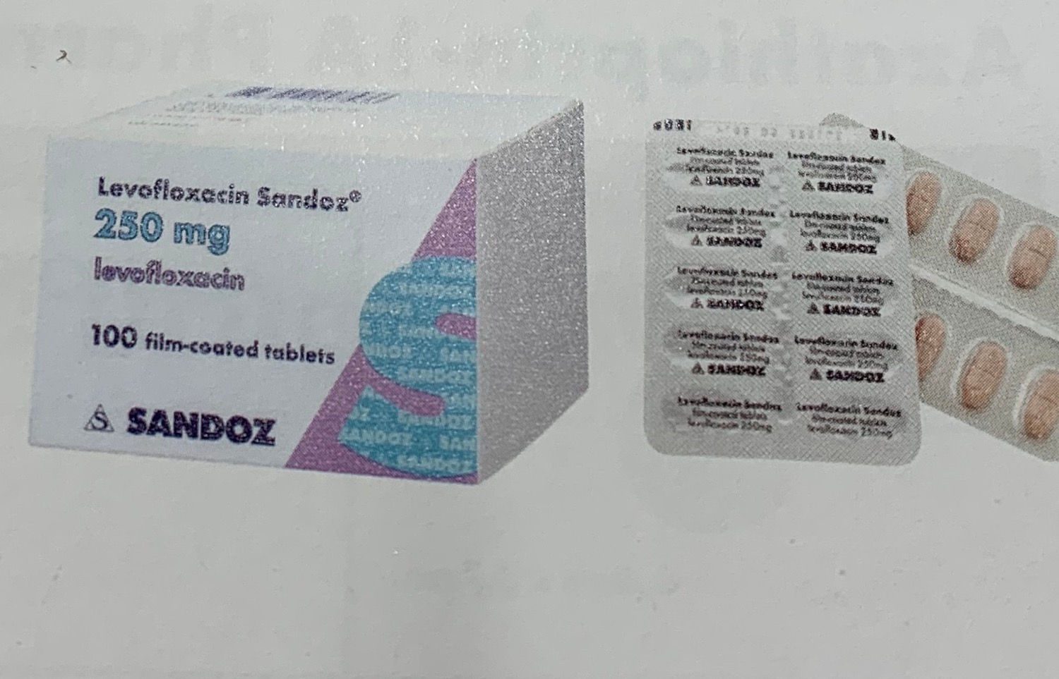 Levofloxacin 250mg 100粒 SANDOZ