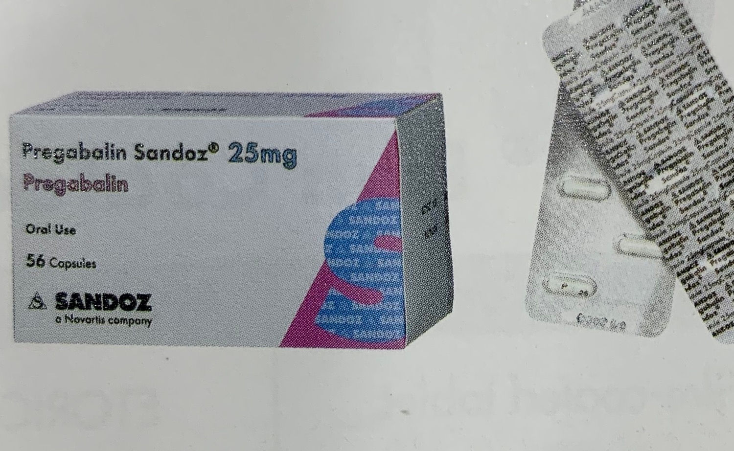 Pregabalin 25mg 56粒 SANDOZ