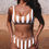 Thumbnail: Brown and White Striped Bikini