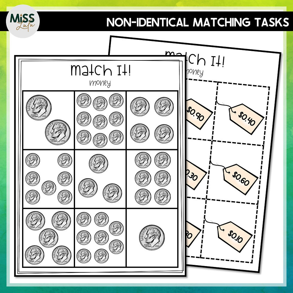 Thumbnail: Money Matching Independent Work Task