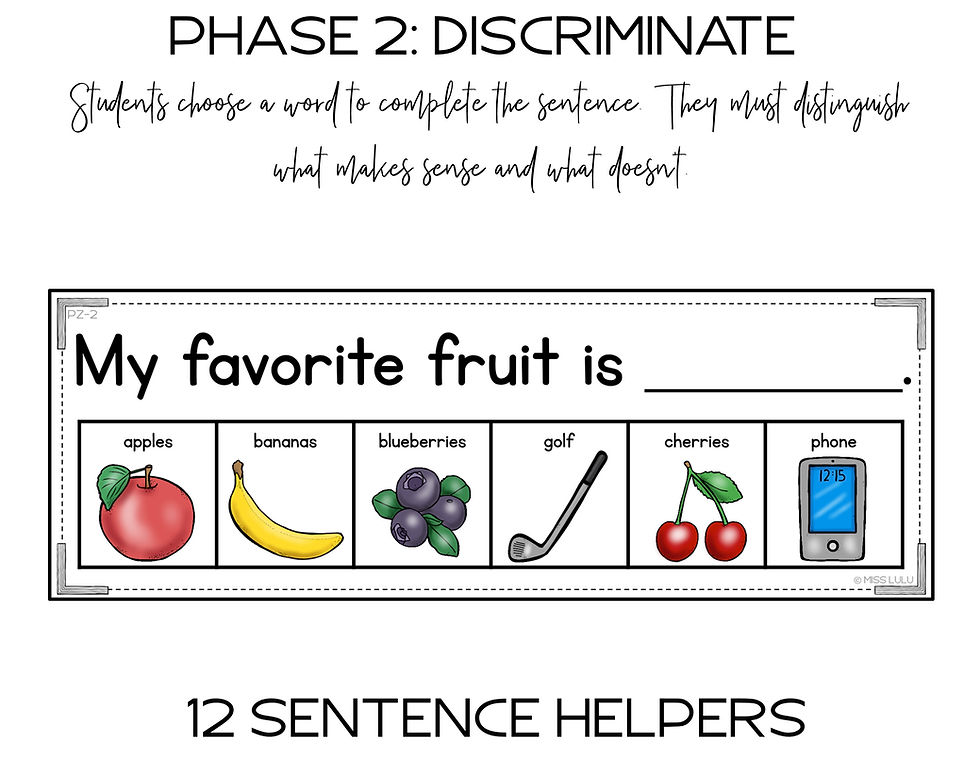 Thumbnail: Food Themed Sentence Writing Resource for Special Education
