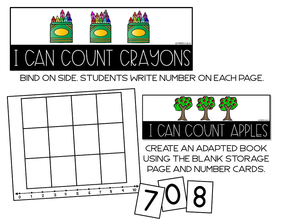 Thumbnail: Counting 1-10 Flip Books & Worksheets