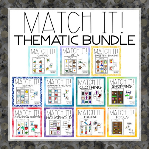 Match It! Thematic Bundle Independent Matching Work Tasks | Miss Lulu