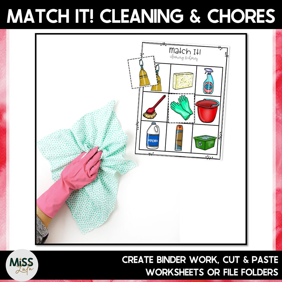Thumbnail: Cleaning & Chores Matching Independent Work Task