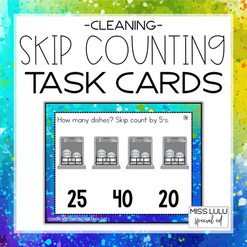 Cleaning Skip Counting Task Cards | Miss Lulu
