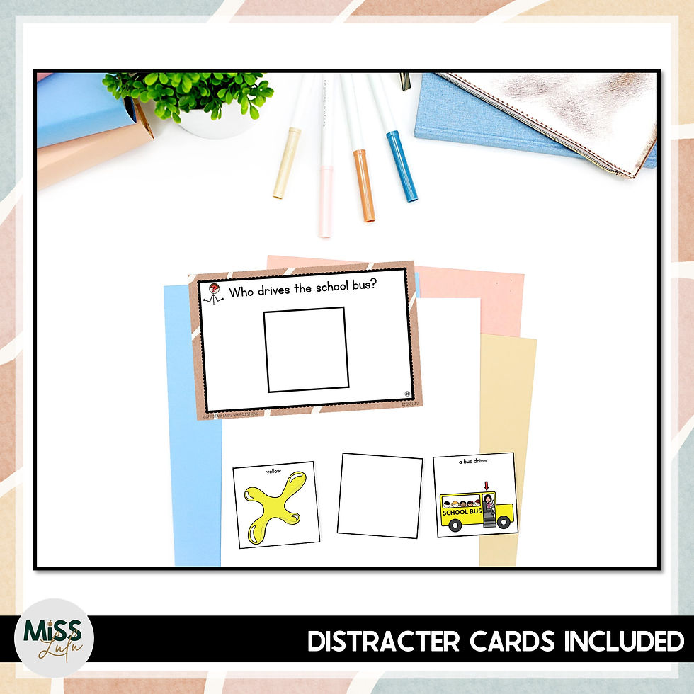 Thumbnail: Who? Adapted Task Cards for Special Education