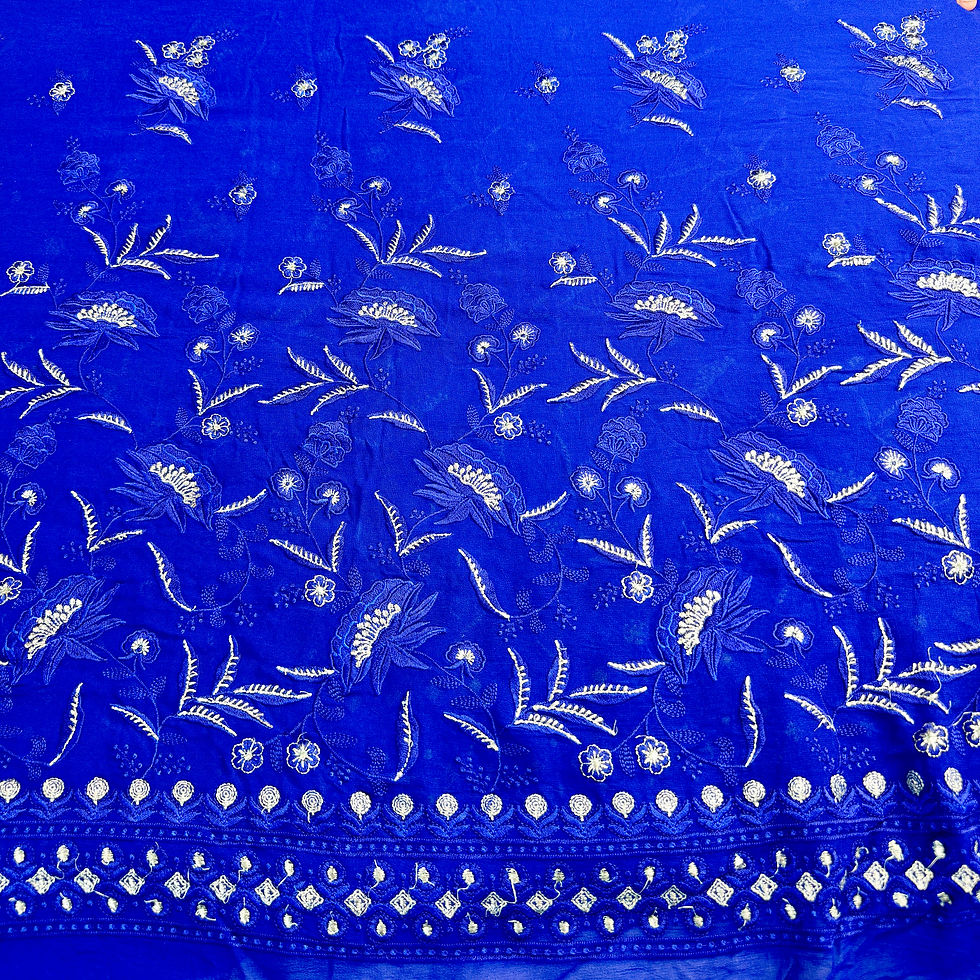 Thumbnail: Leather work Georgete Embroidery