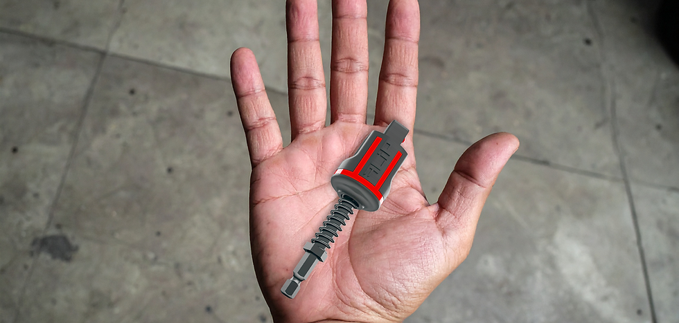 3-in-1 socket adapter installed on a drill