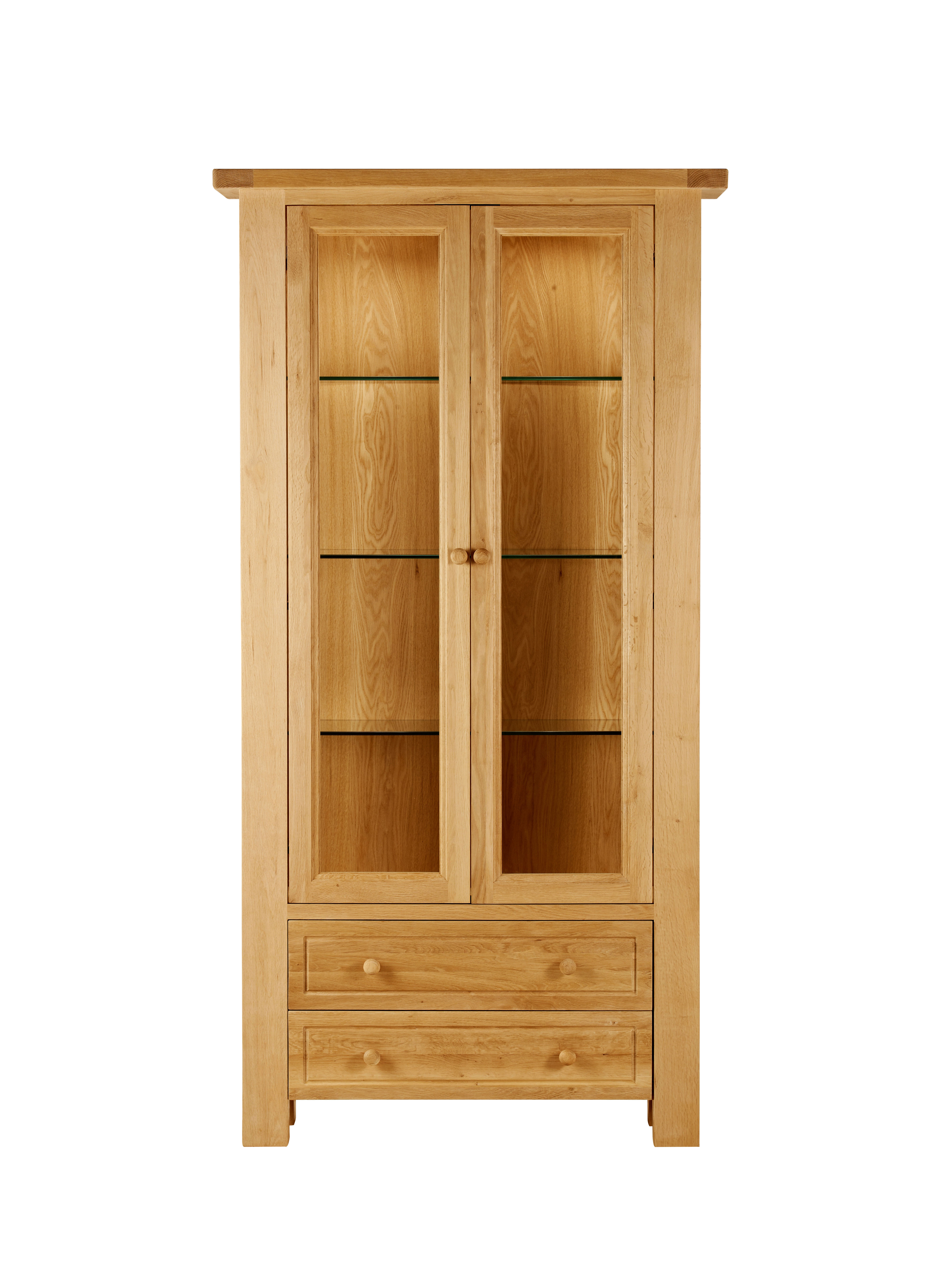 Natural Wood Display Cabinet