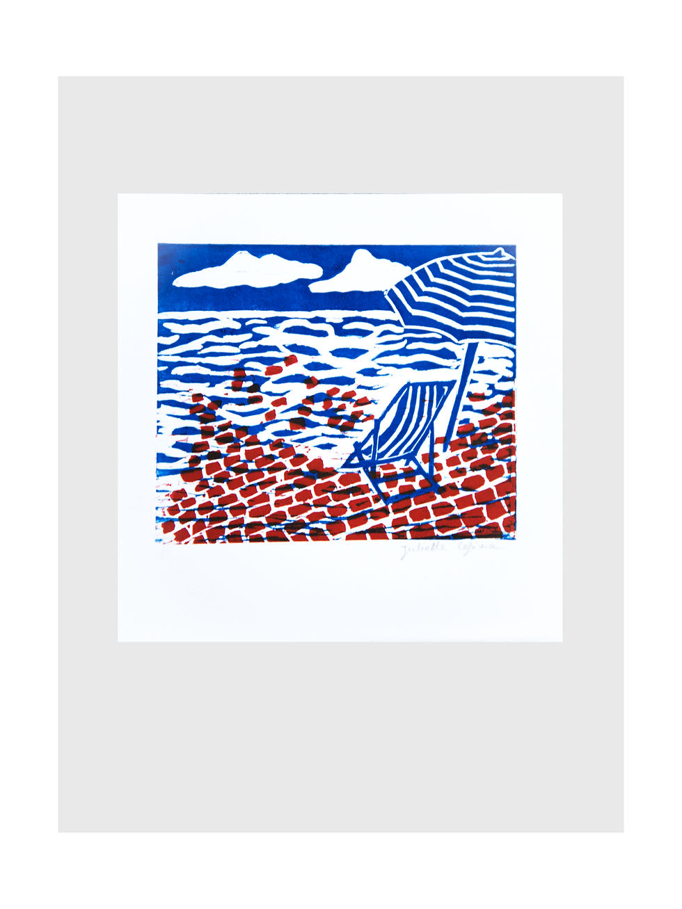 Gravure 'Sous les pavés, la plage'