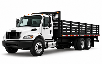 Camión Freightliner blanco de plataforma.png
