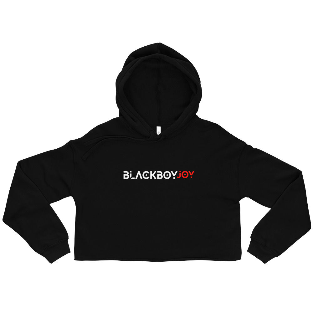 BlackBoyJoy® Futuristic Logo Crop Hoodie