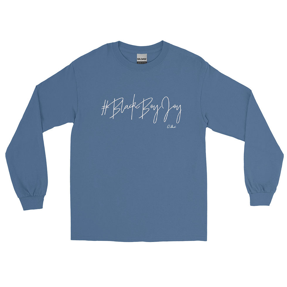 #BlackBoyJoy® Hashtag Logo Men’s Long Sleeve Shirt (Colors)