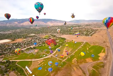 Hot Air Balloon Races at Rancho San Raphael Park, Reno NV. Walking Distance from Bailey's Group Home