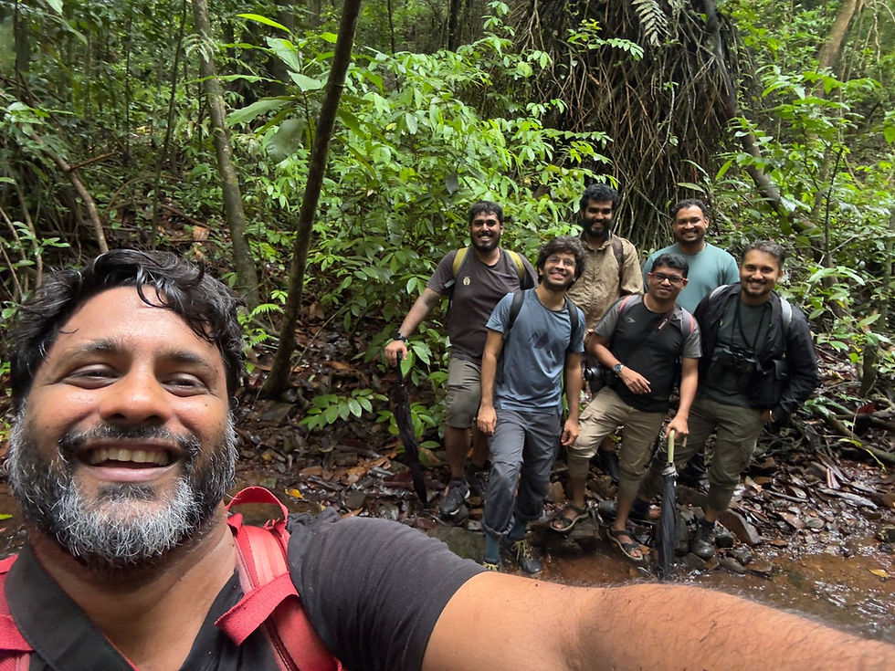 Wenceslaus Mendes, mapping and studying the Myristica Swamps with researchers and environmentalist (2026).