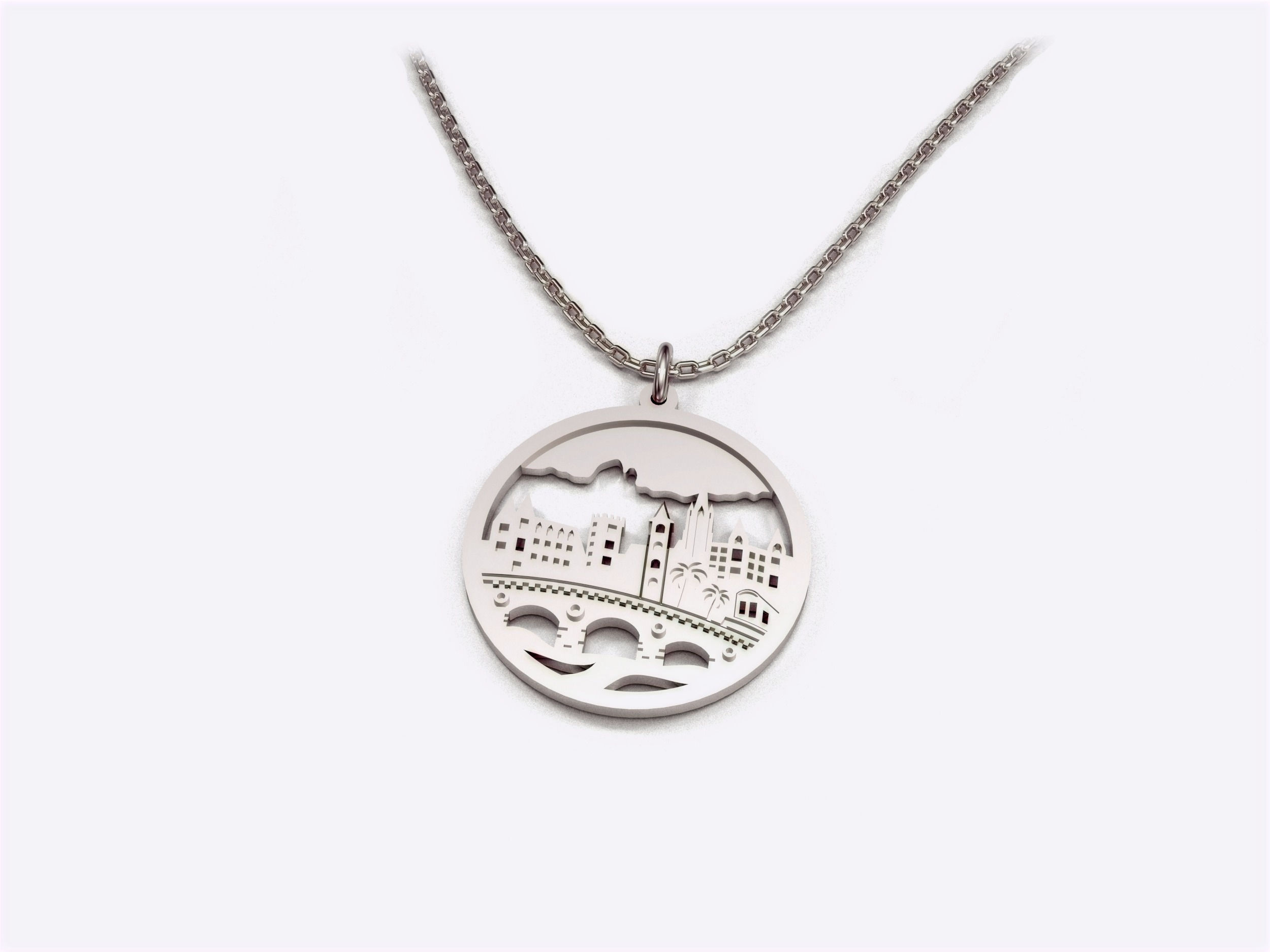 Colgante "Horizonte de Pau" Plata de Ley Rodiada