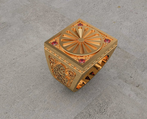 Chevalière "roue voyageurs"