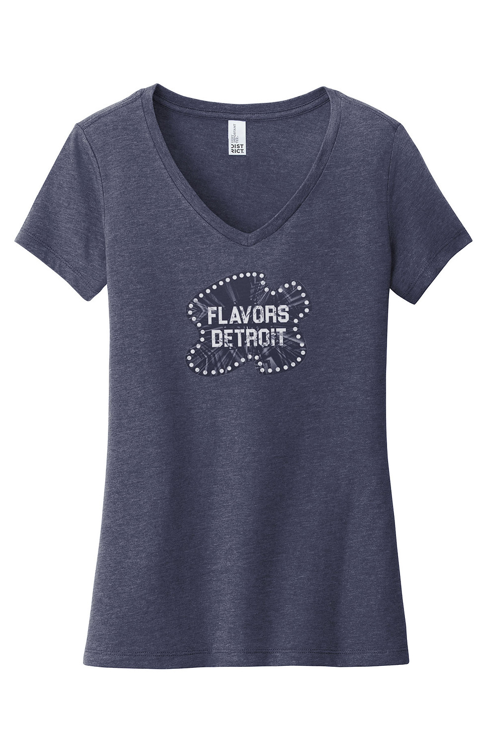 Thumbnail: Flavors Detroit™ Women’s Tee V-Neck (Navy)