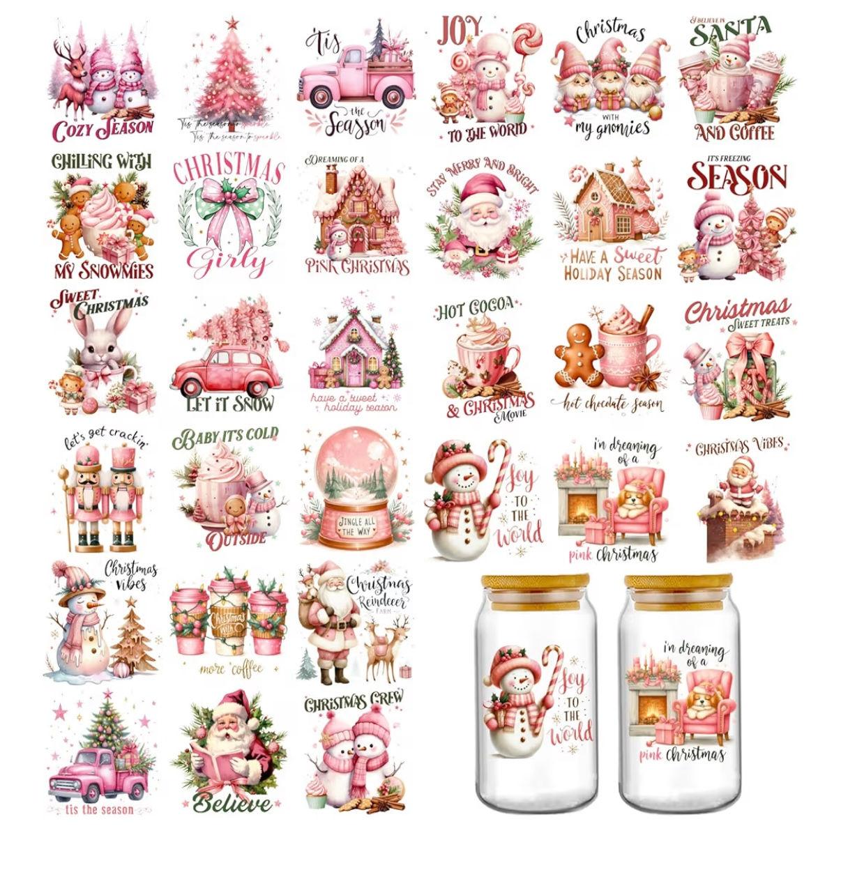 Vintage Christmas decal 