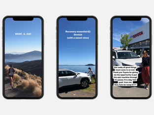 Toyota social media layout