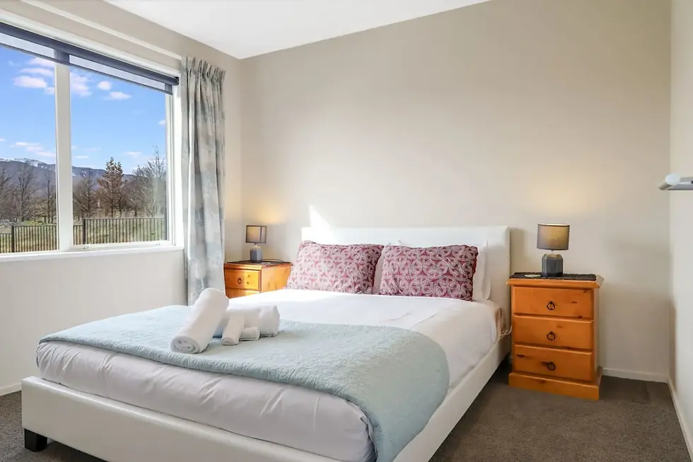 Second queen bedroom with mountain views at The Star Yard, Lake Tekapo