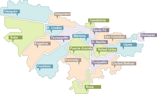 Mapa de Bogotá 
