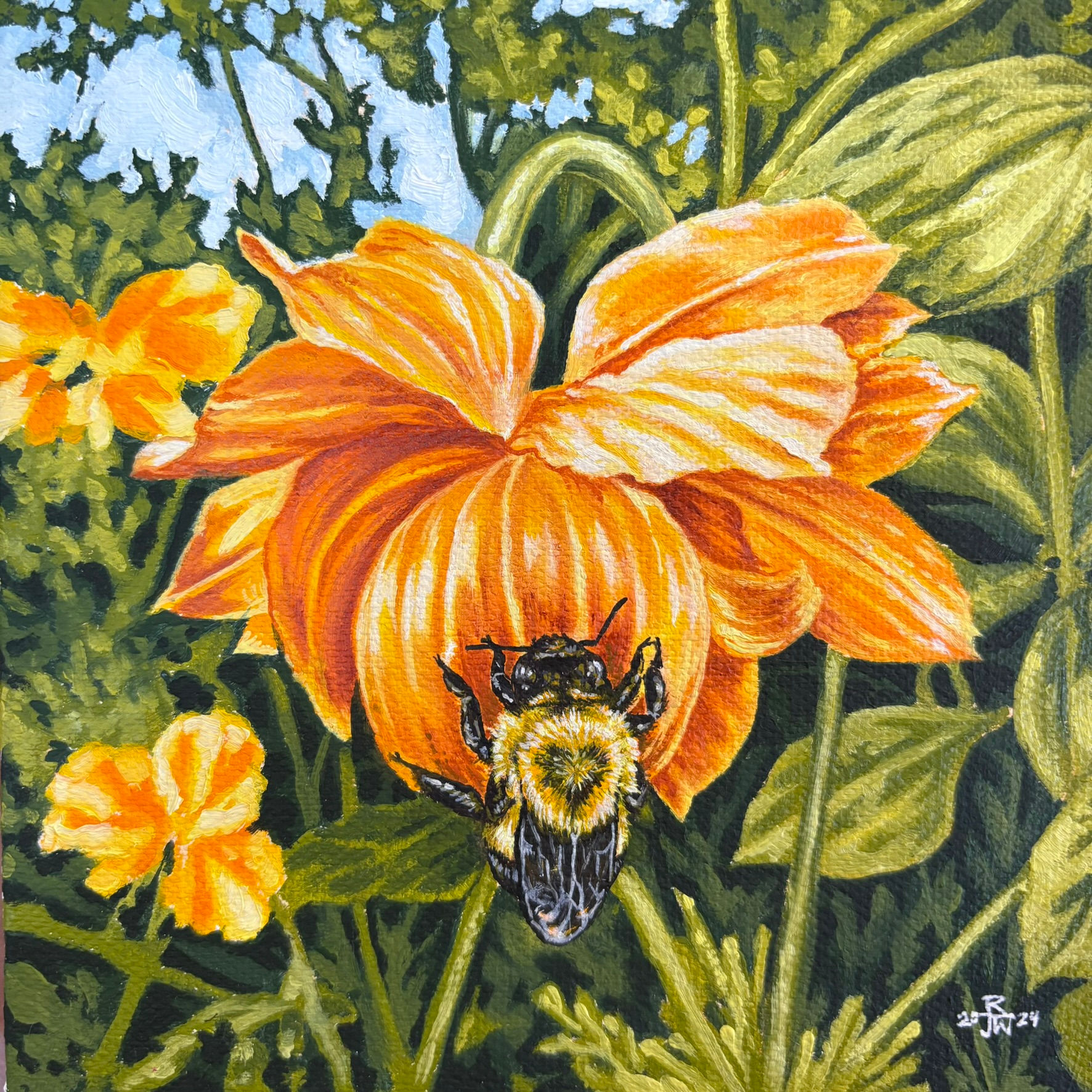 Hanging On - 6x6 Signed Print