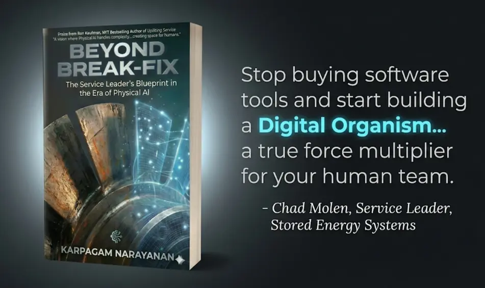 Beyond Break-Fix book cover with quote about building AI-driven service operations