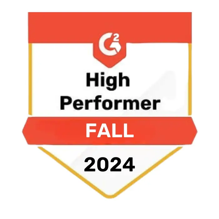 G2 High Performer Fall 2024 badge for enterprise AI solution