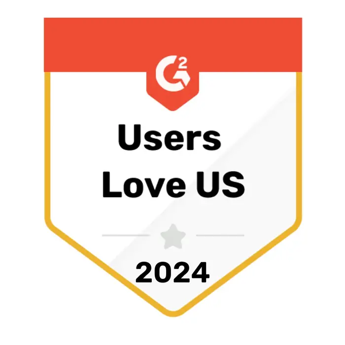 G2 Users Love Us 2024 badge for enterprise AI platform