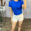 Miniatura: SHORTS BLANCO RASGADO