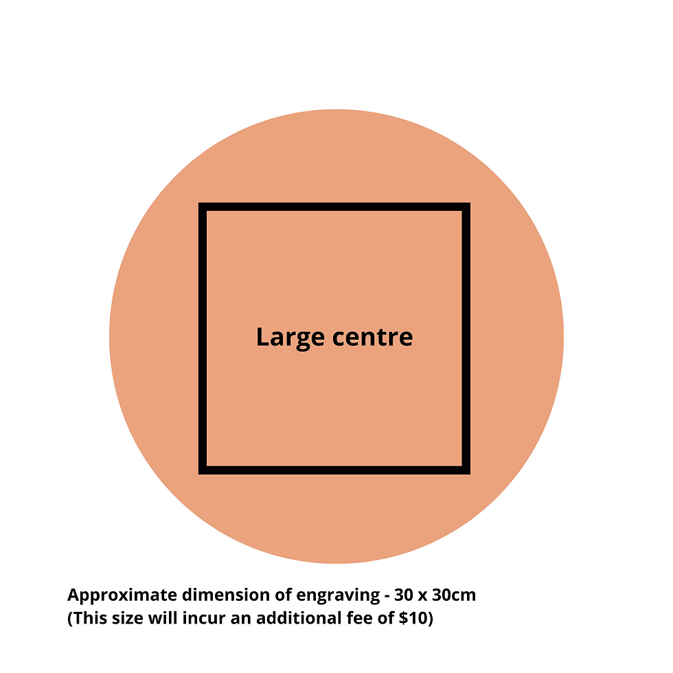 Thumbnail: Lazy Susan (Engraved) - 40cm laminated hardwood timber