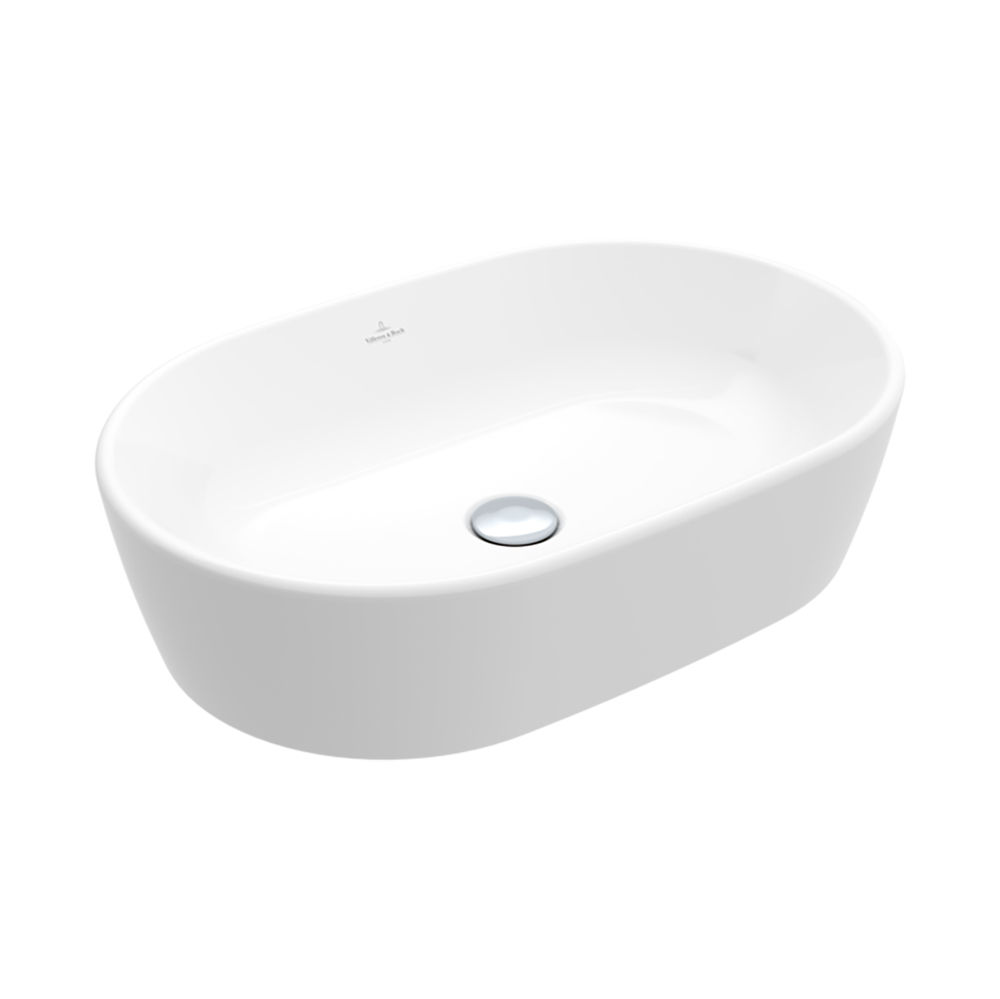 Surface-mounted washbasin, 600 x 400 x 155 mm, without overflow