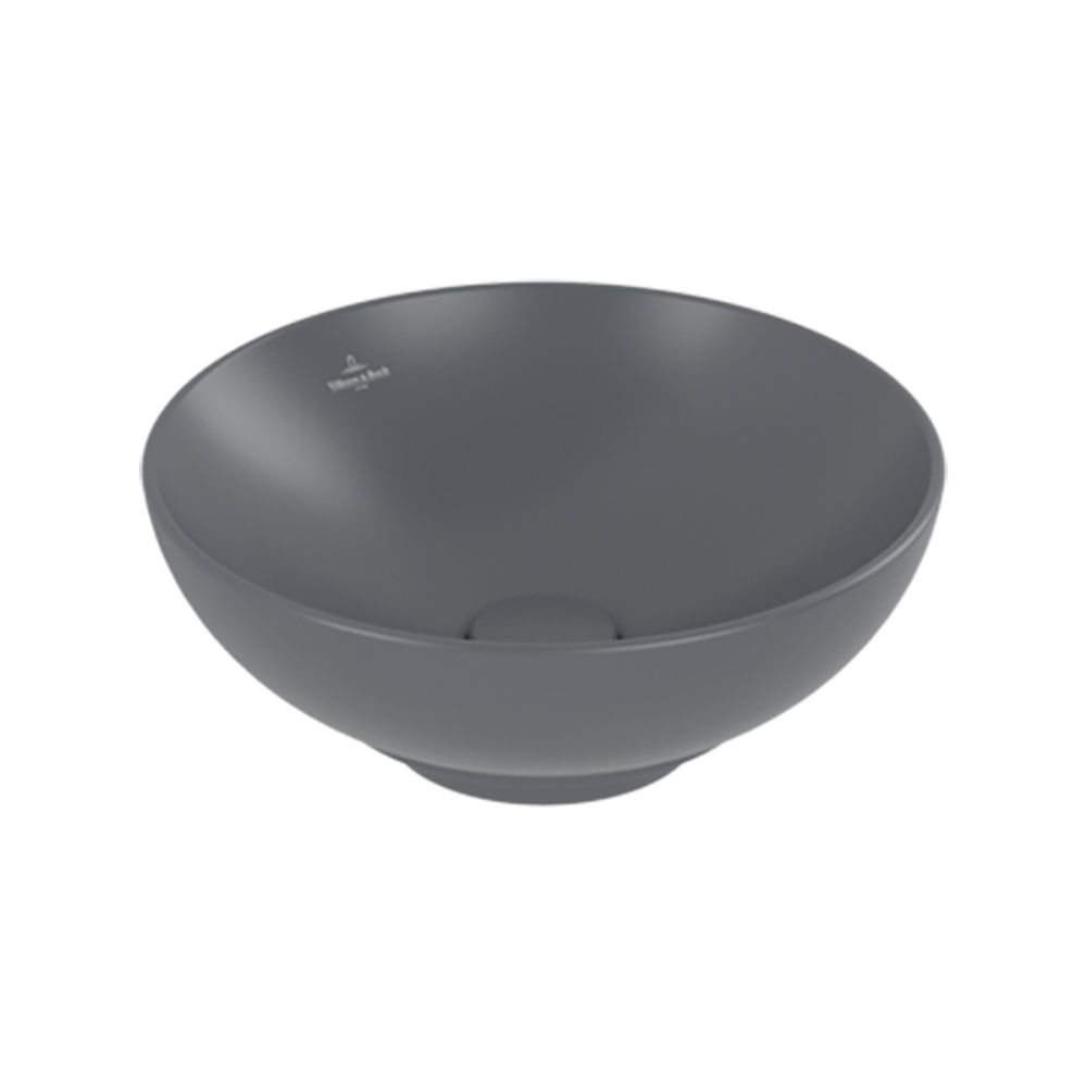 Surface-mounted washbasin, 380 x 380 x 120 mm, with overflow, unpolished