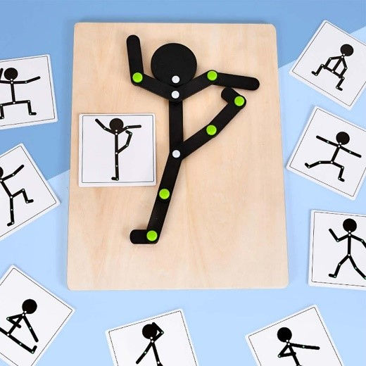 Man Puzzle With Sports Pose