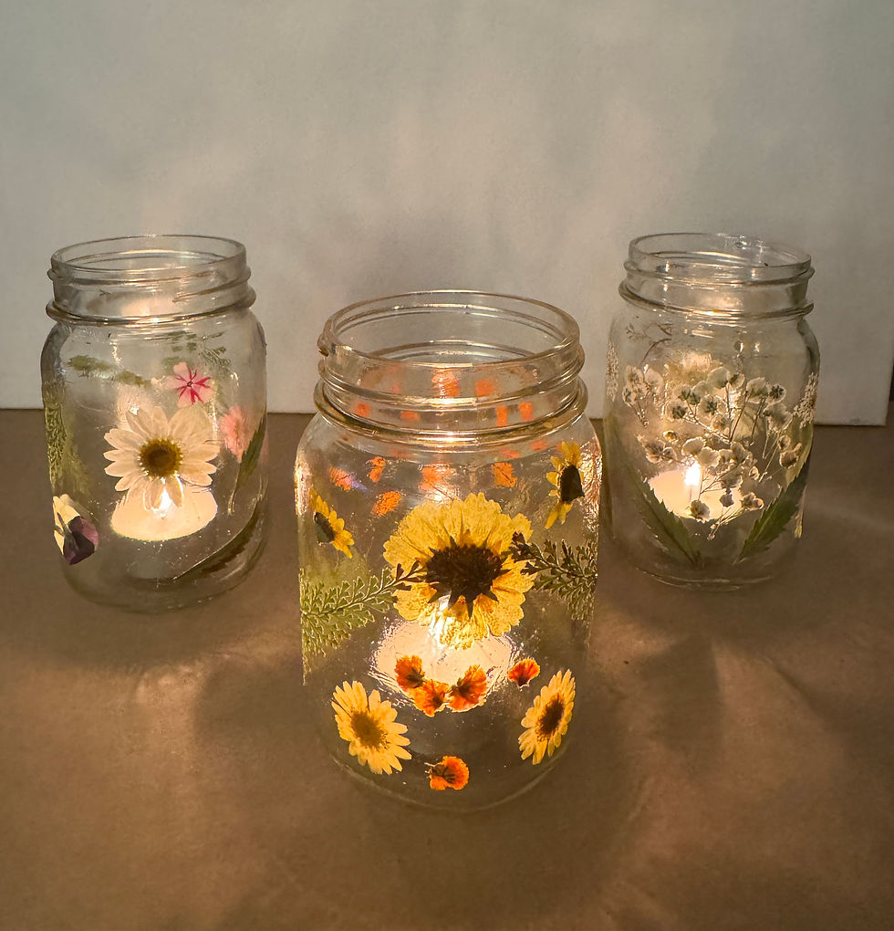 Garden Glow: Pressed Flower Votive Night