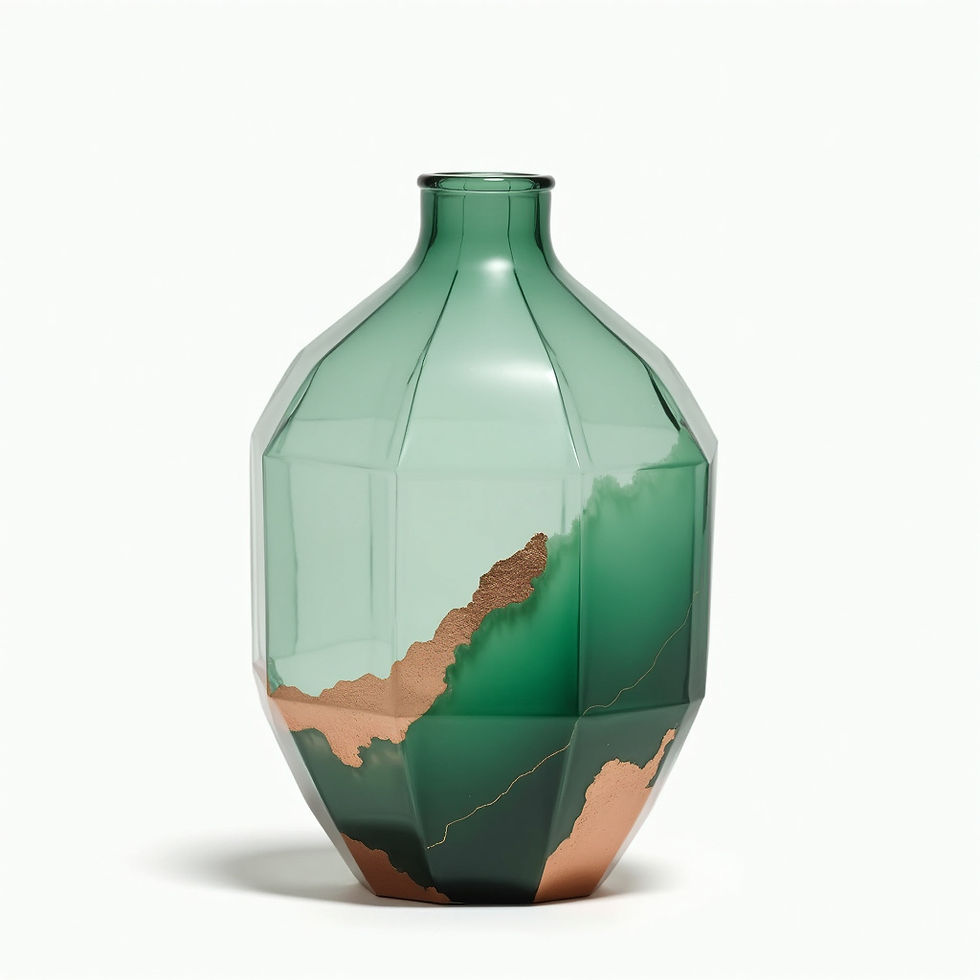Resin Pour Geometric Vase
