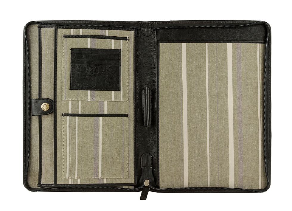 Thumbnail: Hidesign IMG iPad Leather Portfolio/Padfolio With Handmade Paper Notebook