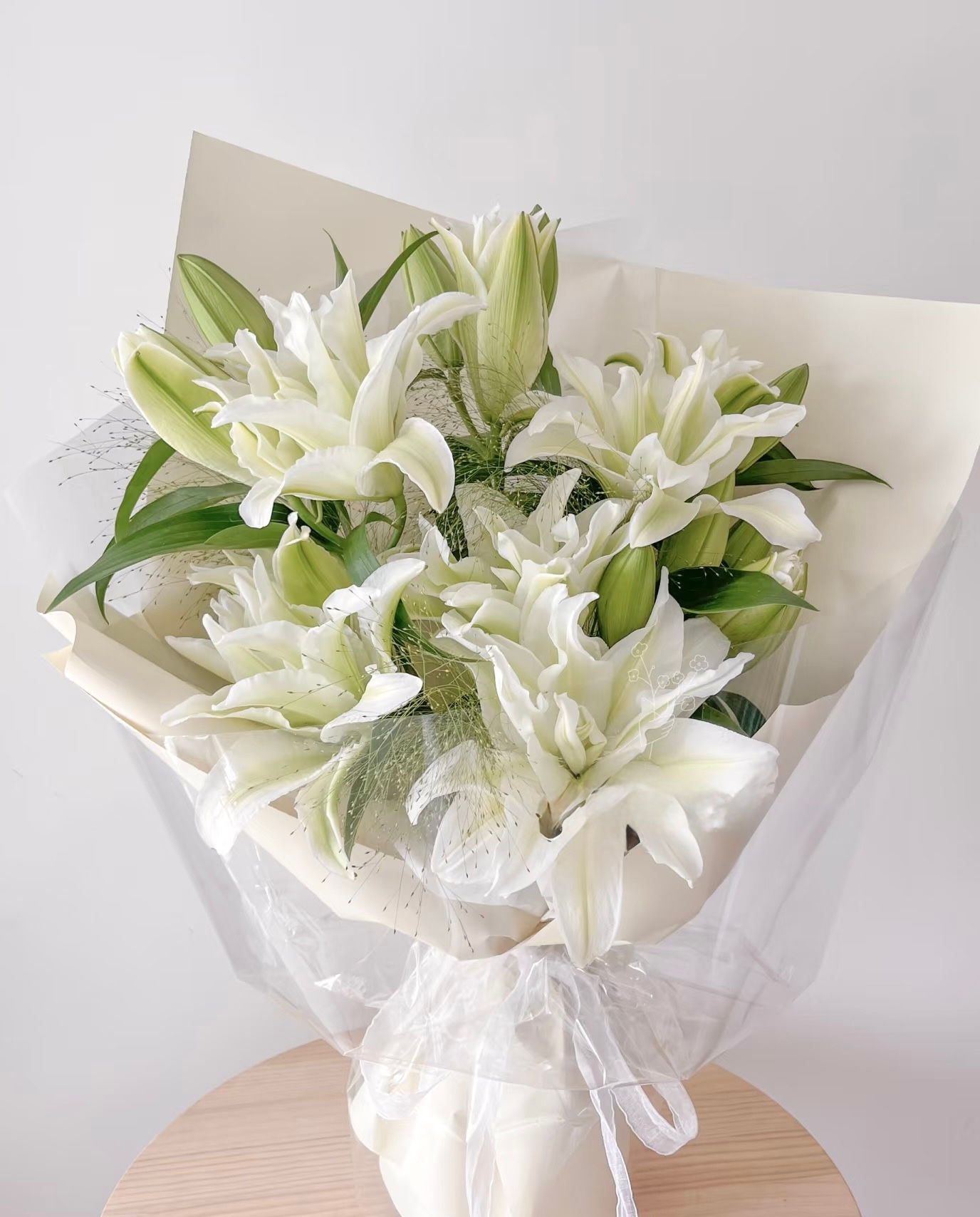 Valentine White Lily Bouquet