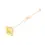 Thumbnail: Englow Visky Saba Yellow Sapphire Rose Gold: Stilvolle Whiskey-Rührer / Stirrer mit 6mm runden Edelstein