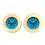 Thumbnail: Englow Thanh – Edle, exquisite, Chopsticks / Essstäbchen in Sterlingsilber und 18K Gold mit Swiss Blue Topaz