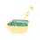 Thumbnail: Englow Visky Sitta Green Sapphire Yellow Gold: Stilvolle Whiskey-Rührer / Stirrer mit 6mm runden Edelstein