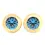 Thumbnail: Englow Thanh – Edle, exquisite, Chopsticks / Essstäbchen in Sterlingsilber und 18K Gold mit Electric Blue Topaz