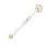 Thumbnail: Englow Visky Saba Champagne Quartz White Gold: Stilvolle Whiskey-Rührer / Stirrer mit 6mm runden Edelstein