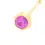Thumbnail: Englow Coctail Sitta Pink Sapphire Yellow Gold: Stilvolle Cocktail-Rührer / Stirrer mit 6mm runden Edelstein