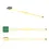 Thumbnail: Englow Visky Sitta Green Tourmaline Yellow Gold: Stilvolle Whiskey-Rührer / Stirrer mit 6mm runden Edelstein